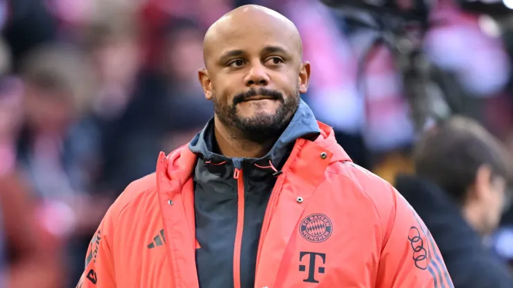 Vincent Kompany, Head Coach of Bayern Munich, looks on.
