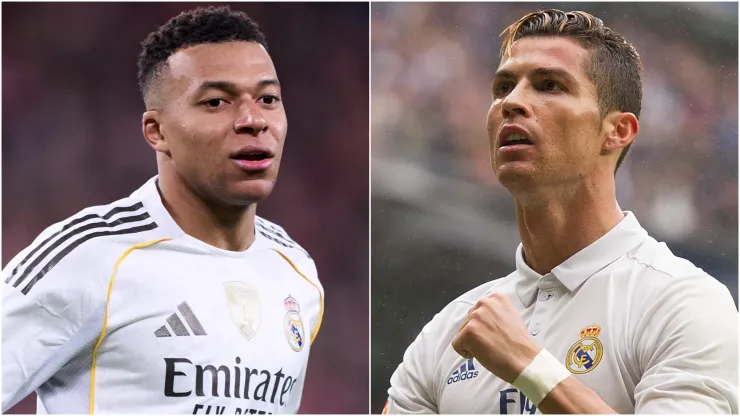 Kylian Mbappe of Real Madrid and Cristiano Ronaldo.
