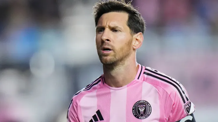 Lionel Messi #10 of Inter Miami CF looks on during a MLS game.
