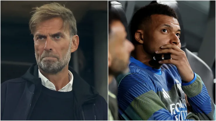 Jurgen Klopp (left) and Kylian Mbappe (right)
