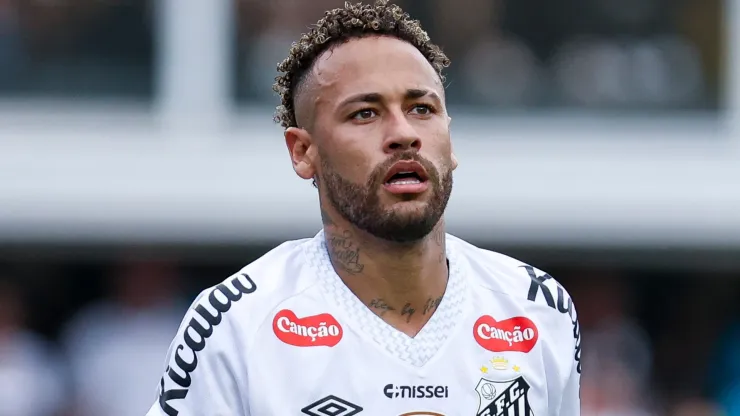 Neymar Junior of Santos looks on during the Brasileirao 2025.
