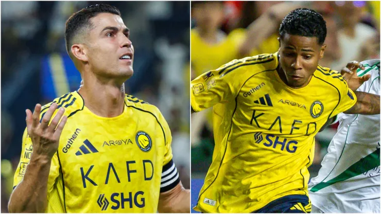 Al Nassr stars Cristiano Ronaldo and Wesley Gassova.
