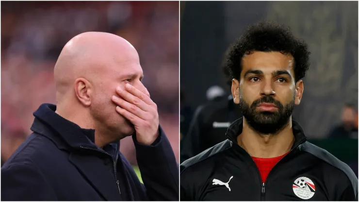 Liverpool coach Arne Slot and Egypt star Mohamed Salah.
