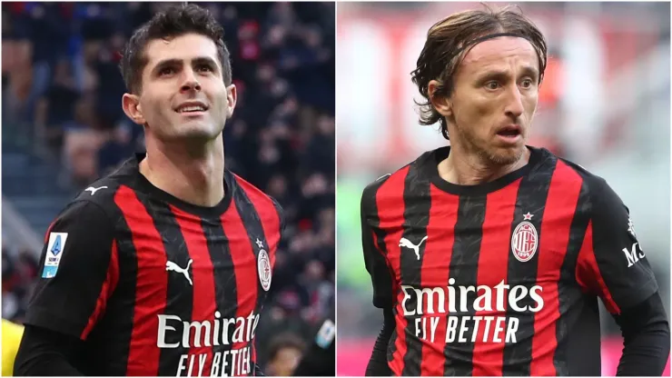 AC Milan stars Christian Pulisic and Luka Modric. 
