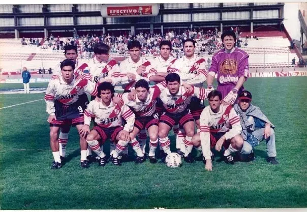 El día del debut de Acosta en River, frente a Lanús.