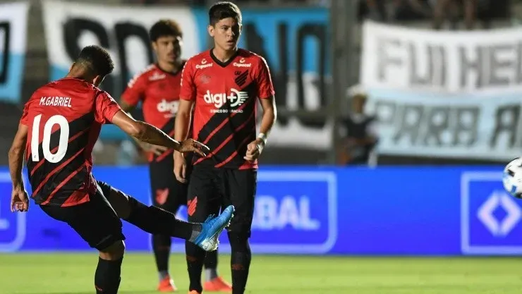 Marquinhos Gabriel: marcou contra o Racing, em amistoso (Foto: Miguel Locatelli/Site Oficial do Athletico/Divulgação)