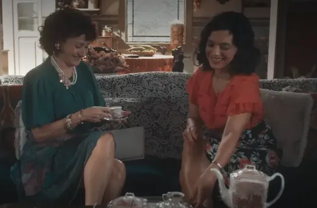 Cândida e Verônica tomaram café juntas. Reprodução/TV Globo