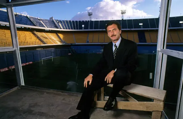 Macri en el inicio de su gestión como presidente de Boca en 1995. Bajo su mandato el Xeneize ganó cuatro ediciones de la Copa Libertadores. Getty Images.