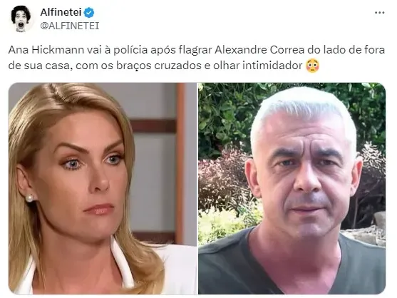 Ana Hickmann teria denunciado o ex