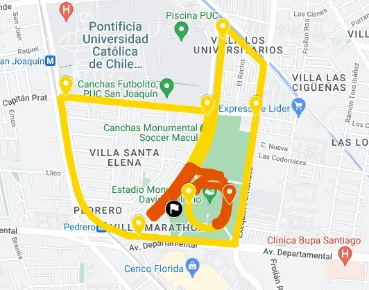 Los recorridos de la Corrida Familiar del CSD Colo Colo.