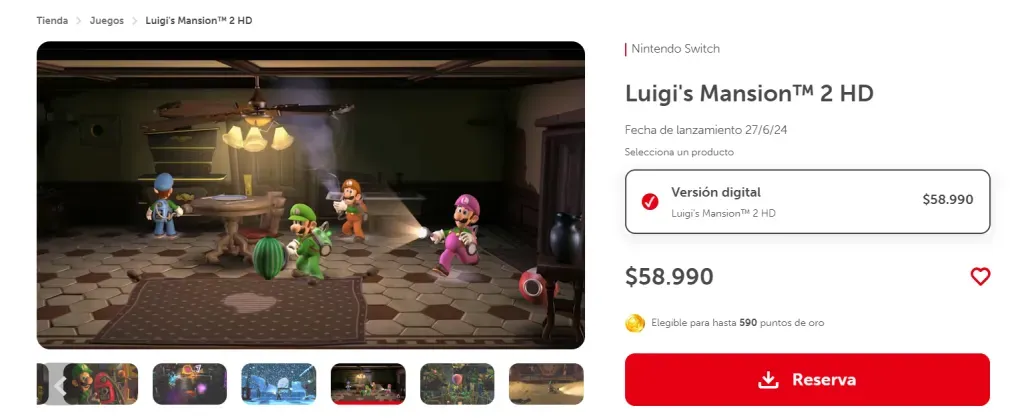 Reserva desde ya la renovada versión de Luigi’s Mansion 2 HD. (Foto: Nintendo)