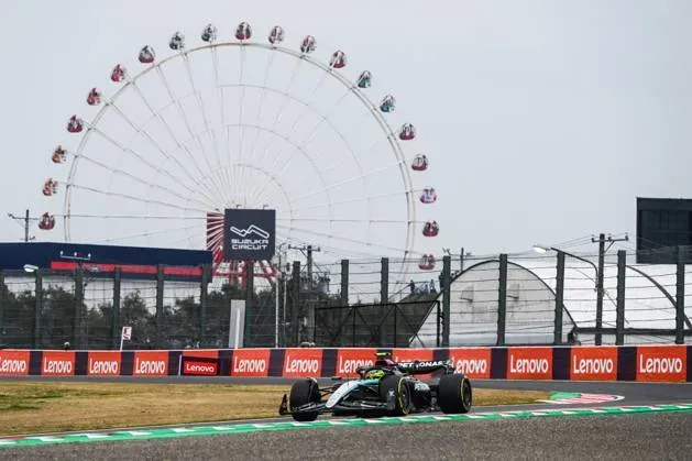 Séptimo puesto en Suzuka, la mejor clasificación de la temporada para Hamilton. Imago/ Sutton Images