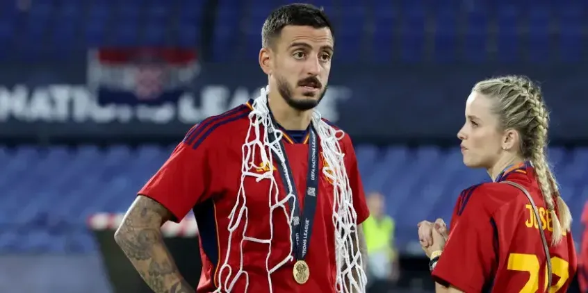 Joselu, campeón con la Selección de España en la Nations League. Getty Images.