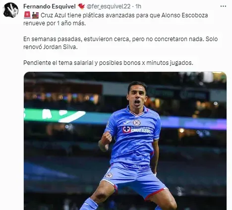 Escoboza renovaría con Cruz Azul. (fer_esquivel22)