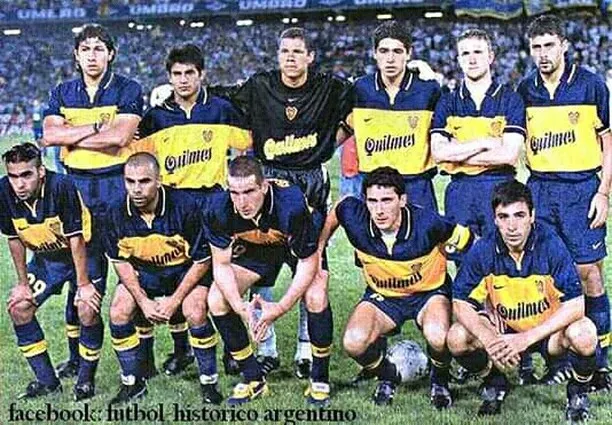 Guillermo, con la 29, fue parte de aquel Boca campeón del 98. Foto Fútbol histórico argentino.