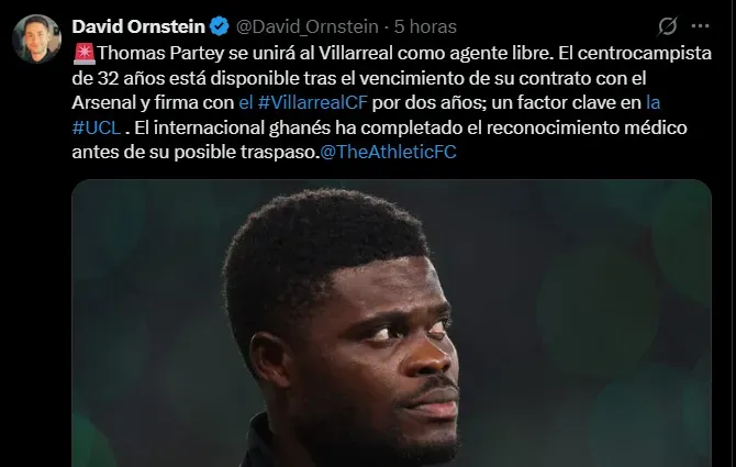 Fuente: @David_Ornstein