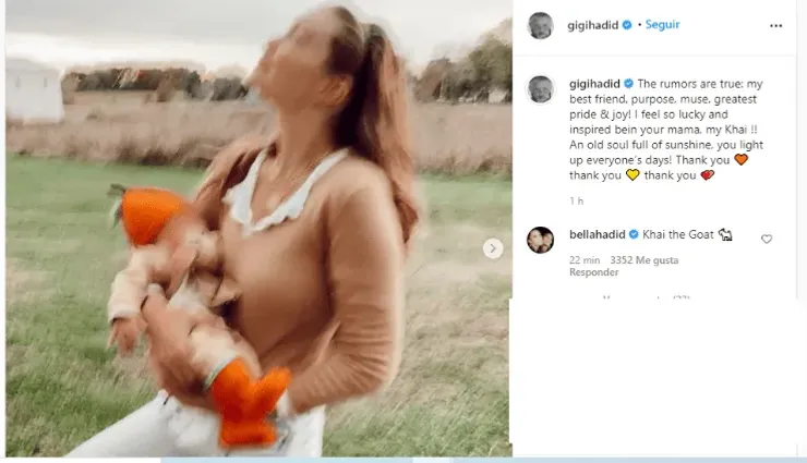 Gigi Hadid en Instagram