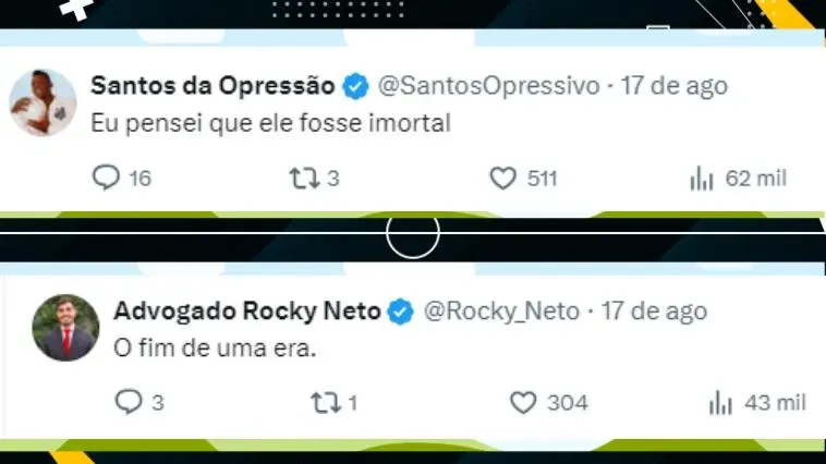 Internautas comentam sobre a morte de Silvio Santos – Foto: Twitter