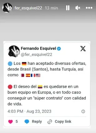 Información de Fernando Esquivel