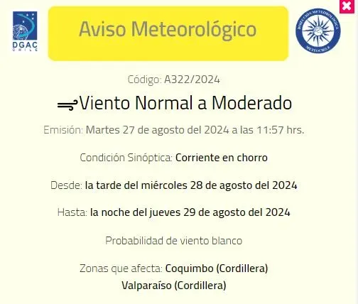Alerta Meteochile.