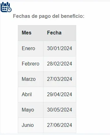 Fechas de pago IMG