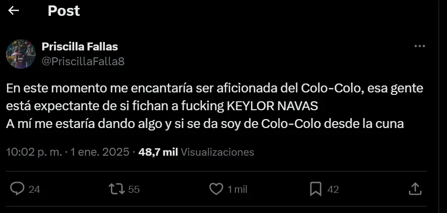 En Costa Rica están atentos a lo que pase entre Colo Colo y Keylor Navas