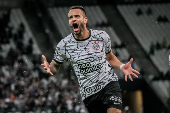 Renato Augusto comemorando gol pelo Corinthians – Foto: Danilo Fernandes/ FramePhoto