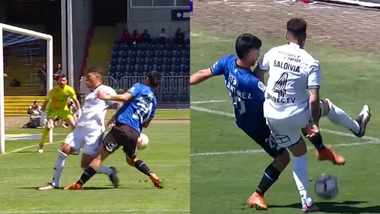 La falta de Saldivia sobre Jimmy Martínez que no se sancionó y era penal para Huachipato