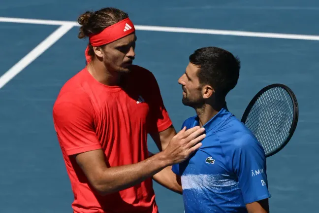 Alexander Zverev derrotó a Novak Djokovic en el Australian Open 2025 (Getty Images)