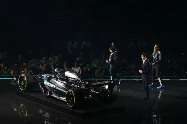 Mercedes durante F1 75 Live en The O2 Arena (Getty Images).