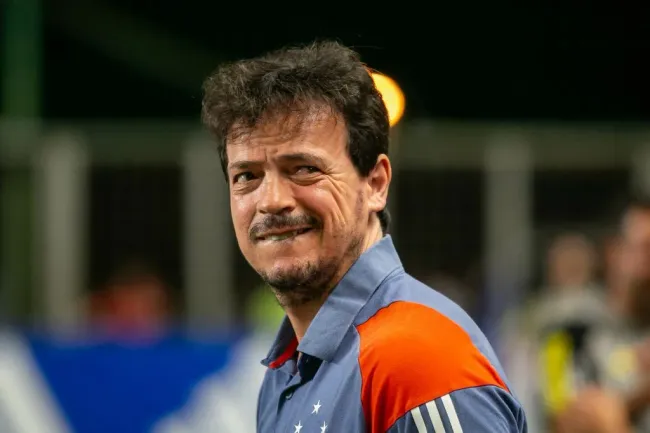 Fernando Diniz, técnico do Cruzeiro, durante partida contra o Flamengo (Foto: Fernando Moreno/AGIF)