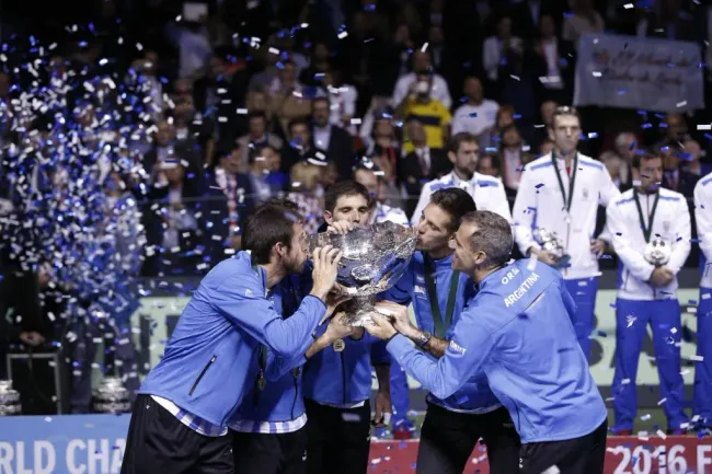 La Selección Argentina campeona de la Copa Davis 2016. (Foto: IMAGO / ZUMA Wire).