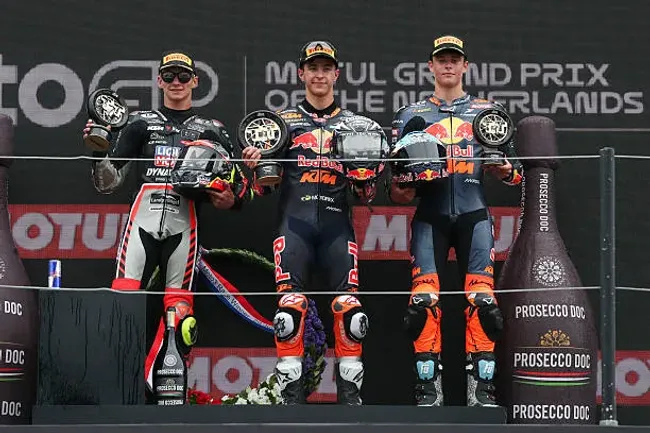 El podio del GP de Assen de Moto3.