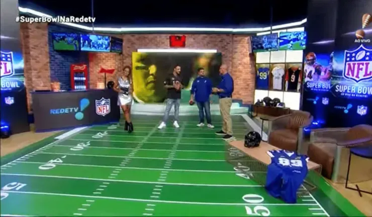Imagem Divulgação RedeTV! – Emissora paulista transmitiu o Super Bowl LVI