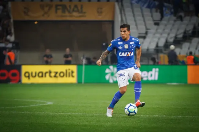 Lucas Romero, pelo Cruzeiro, na final da Copa do Brasil de 2018 – Foto: Vinnicius Silva/Cruzeiro