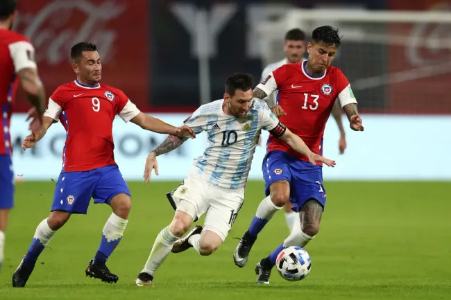 Argentina x Chile. Foto: Agustin Marcarian – Pool/Getty Images