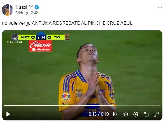 La afición de Tigres eligió a Uriel Antuna como el responsable de la derrota contra Mazatlán y las redes sociales explotaron. Uno de los grandes bombazos que se confirmaron sobre el cierre del merc