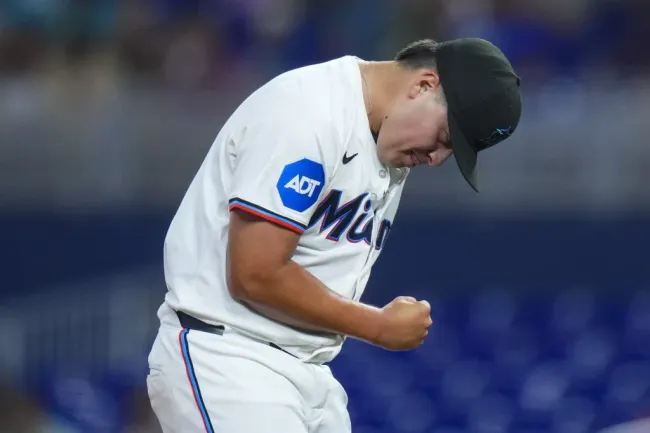 Valente Bellozo consiguió su primer triunfo en MLB ante los Reds de Cincinnati | 7 de agosto 2024, Loan Depot Park (Getty Images)