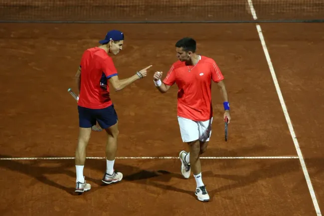 Tabilo y Barrios ganaron plata en dobles también. | Foto: Photosport / Santiago 2023