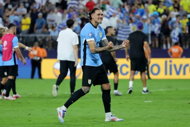 Darwin Núñez foi um dos artilheiros do Uruguai nesta Copa América com dois gols em cinco jogos.. (Photo by Ethan Miller/Getty Images)