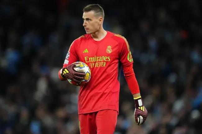 Andriy Lunin foi fundamental para o Real Madrid na última Champions League. Copyright: xBaguxBlancox/xPRESSINPHOTOx PS_240417_105