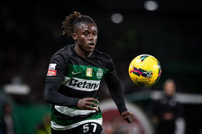 Geovany Quenda, estrela do Sporting, está na mira do Manchester City e Manchester United. foto: IMAGO / SOPA Images