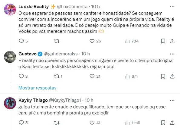 Internautas comentam sobre atitude de Guipa - Foto: Twitter