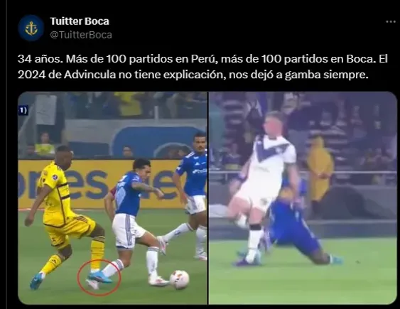 Las críticas de los hinchas a Advíncula y Figal.