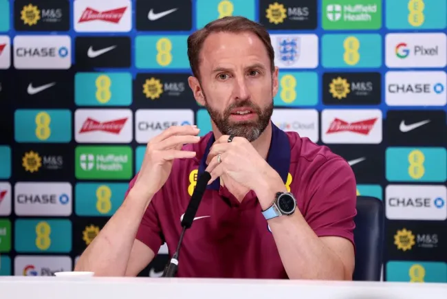 Gareth Southgate, Manager of England . (Photo by Richard Pelham/Getty Images)