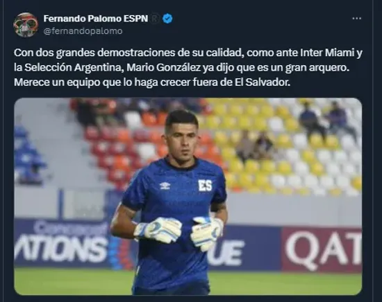 Fernando Palomo sobre Mario González