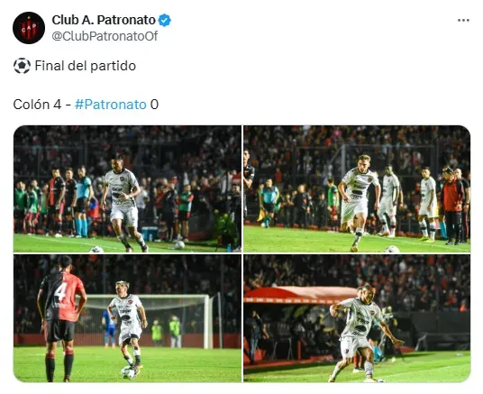 Patronato cayó ante Colón en su último partido en la Primera Nacional.