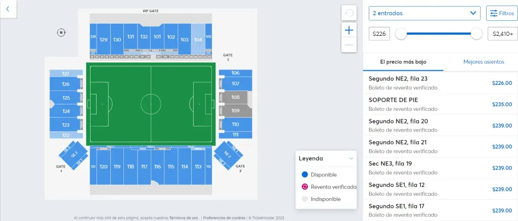 Los precios de las entradas para Inter Miami vs. Houston Dynamo.