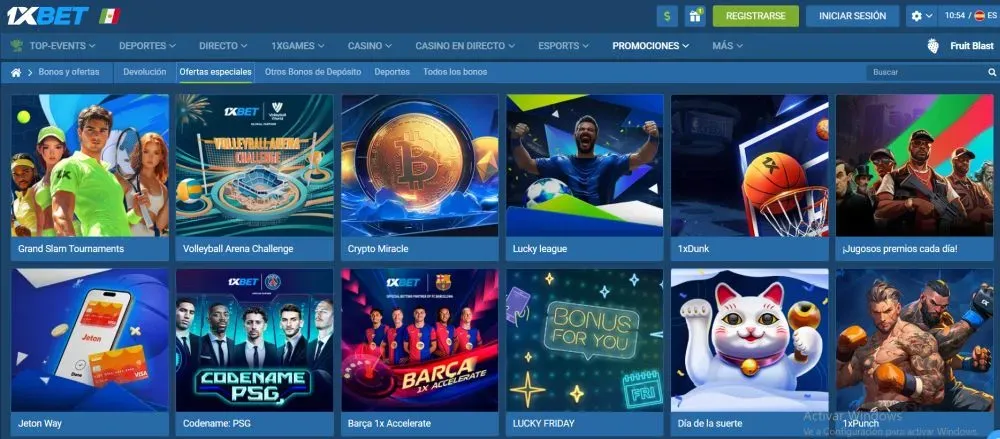 Código promocional 1xbet.