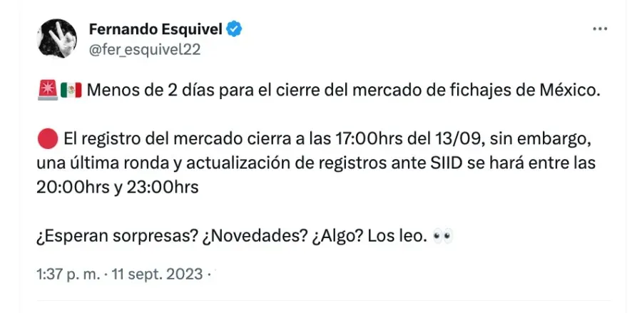 Fernando Esquivel | Twitter
